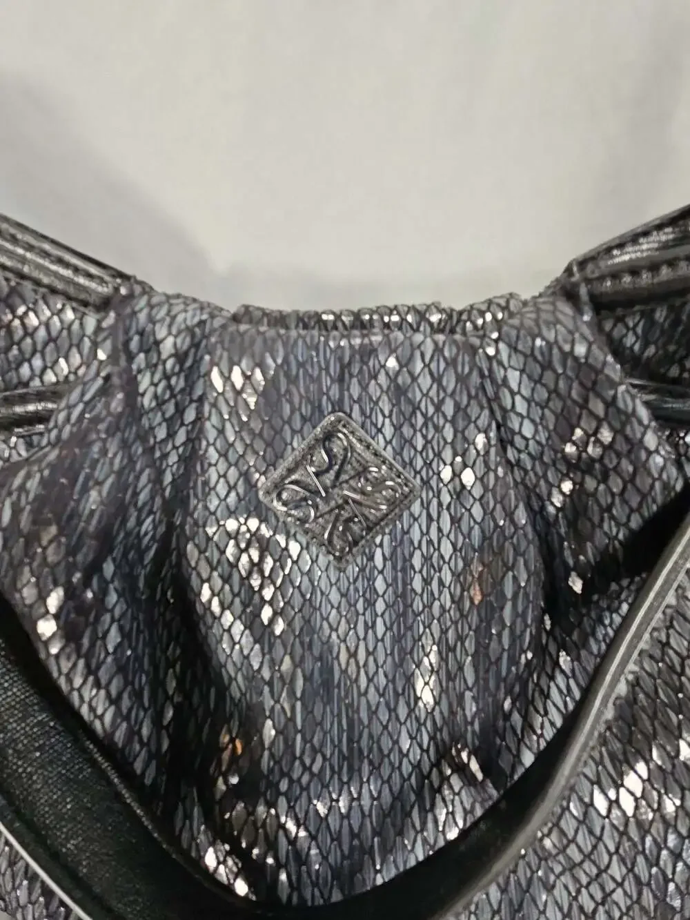 Simply Vera Vera Wang Hobo Shoulder Bag, Chain Detail and Snakeskin Pattern